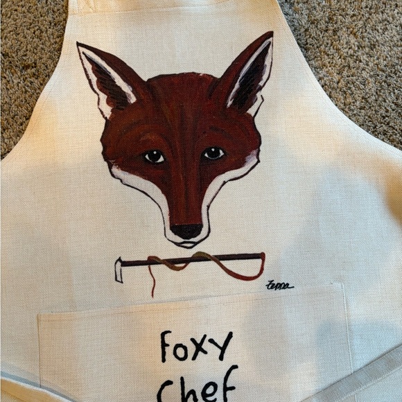 Foxy Chef Apron with Fox Design NWOT - Picture 2 of 5